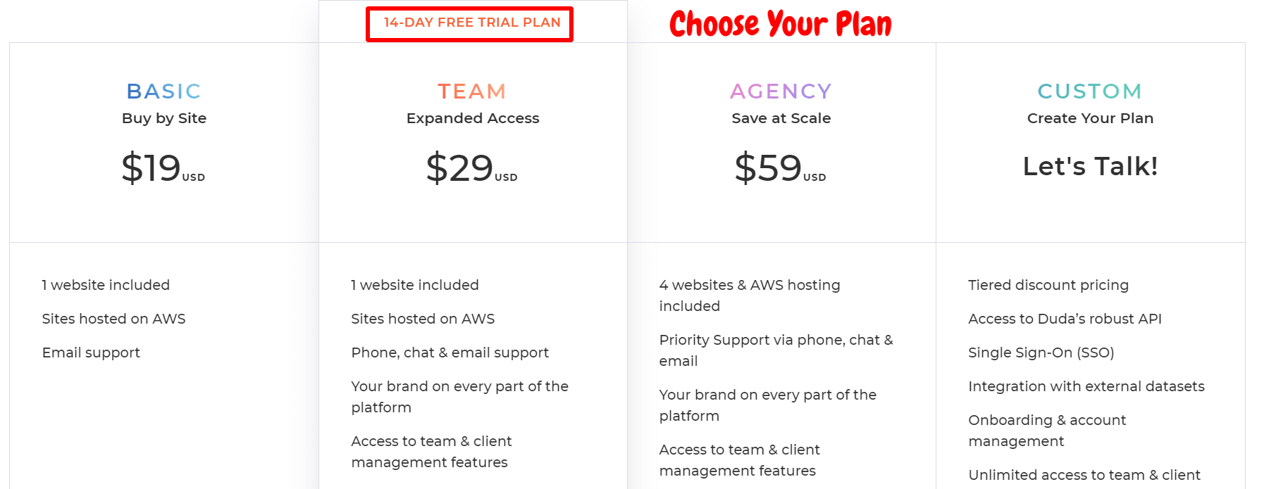 Choose-Your-Plan-Duda-Coupon