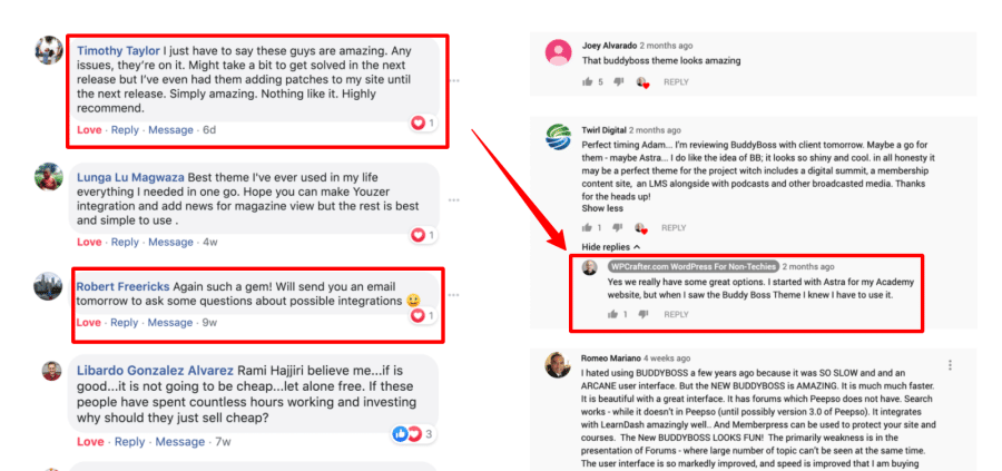 Build-online-communities-sell-courses-memberships-on-WordPress Buddyboss-Testimonials