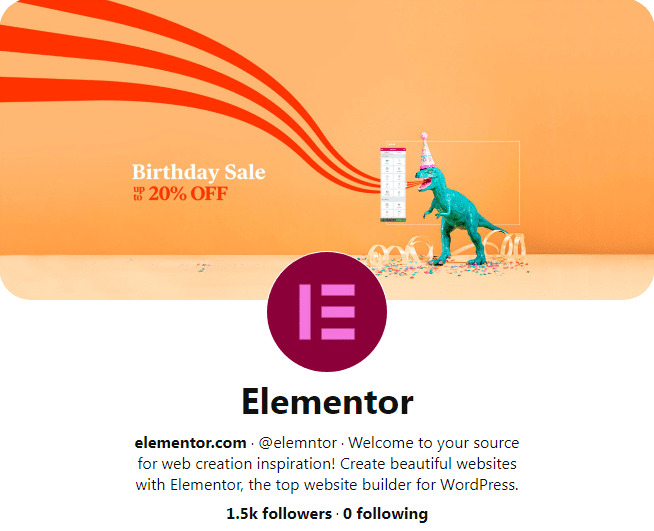 elementor pinterest profile