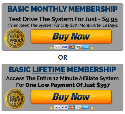 12 Minute Affiliate Lifetime Pricing Plans
