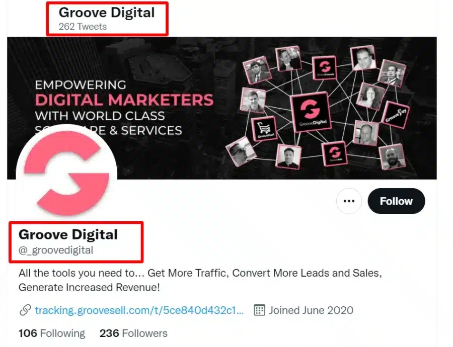 GrooveFunnels Twitter Profile