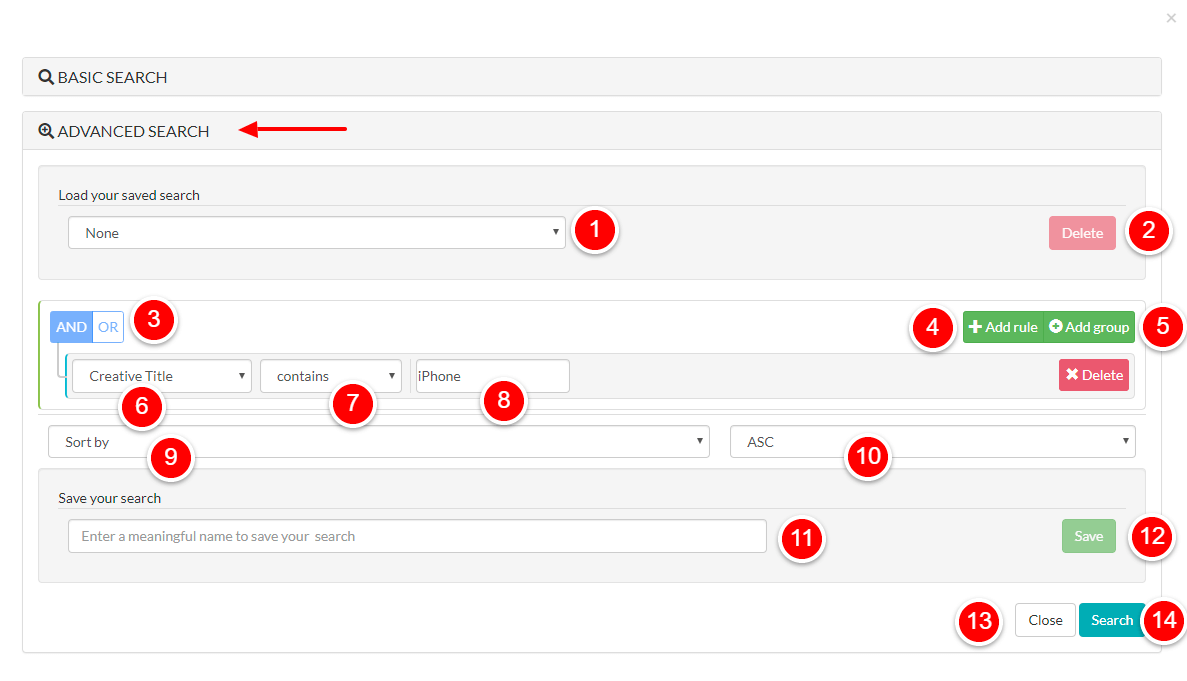 Anstrex Keyword Search And Filters