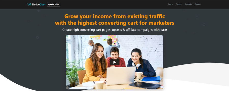 ThriveCart homepage