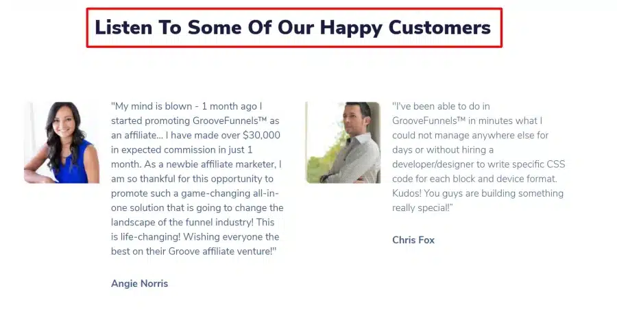 groovefunnels customers testimonials