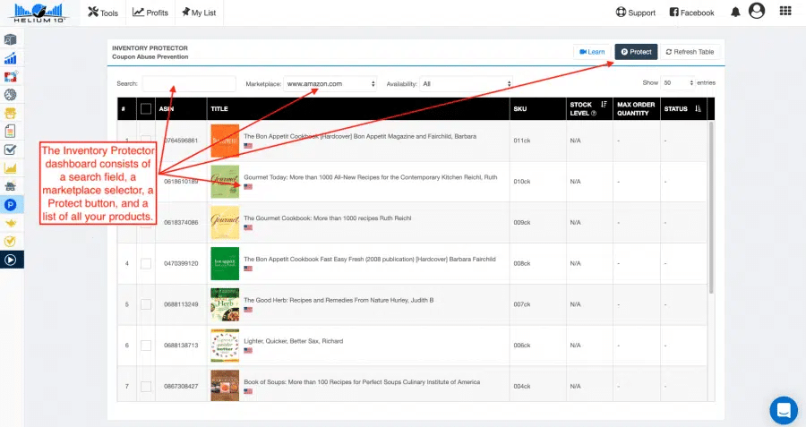 helium 10 inventory protector for amazon