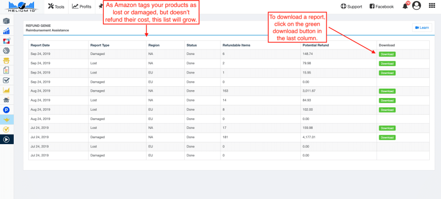 refund genie by helium 10