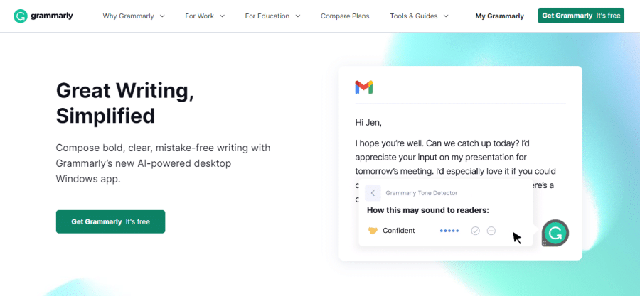 Grammarly Home Page