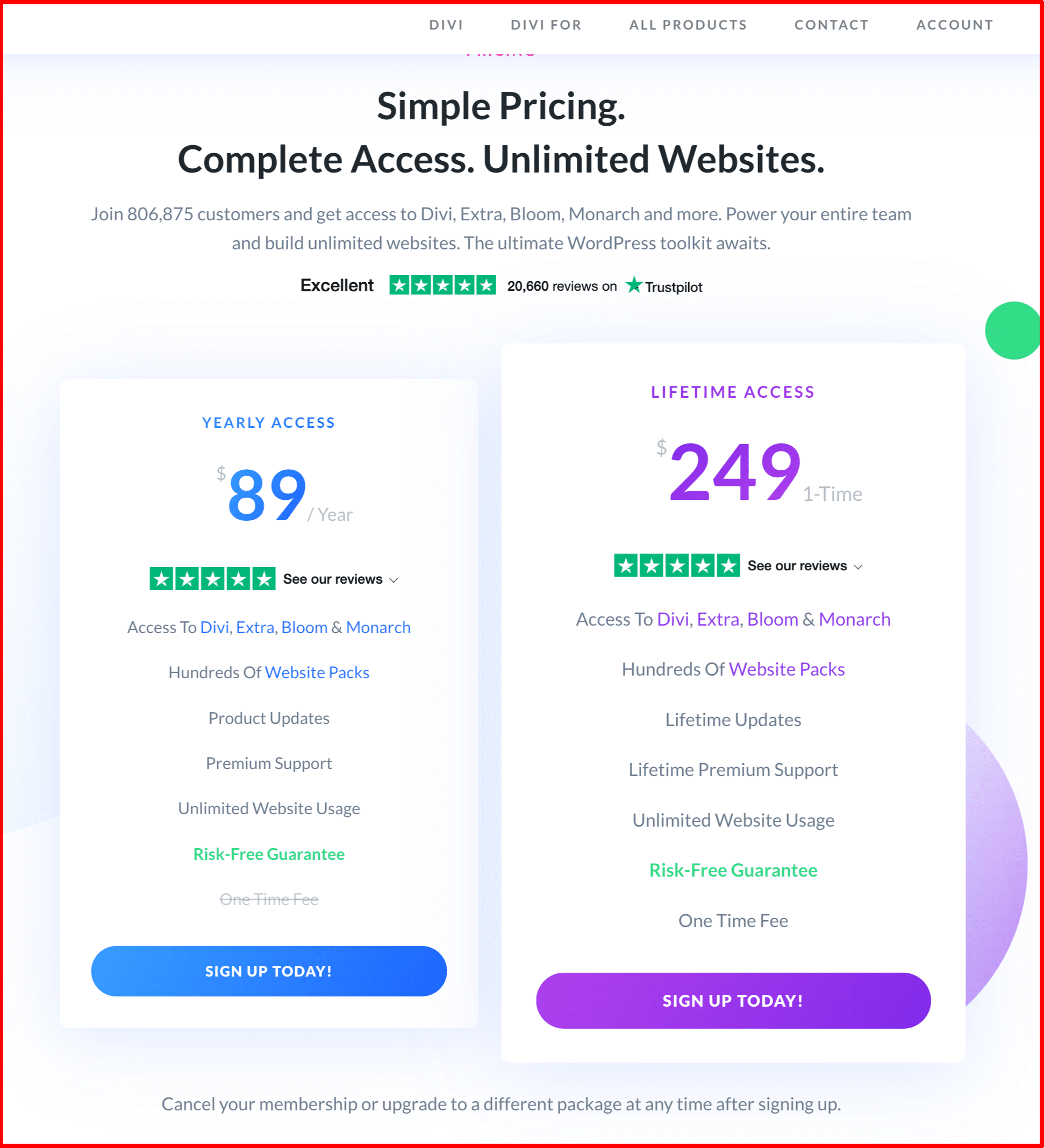 Divi-Pricing