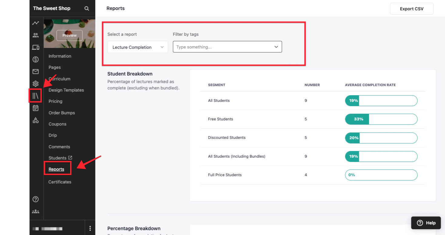 Teachable Course Analytics