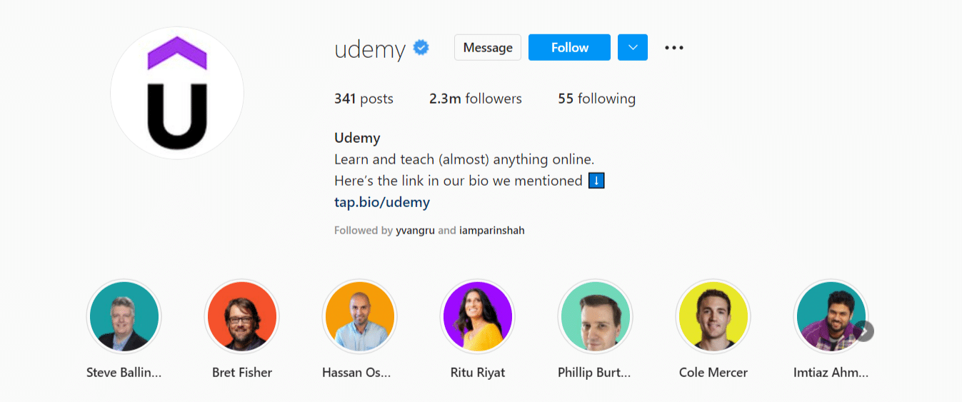 Udemy Instagram