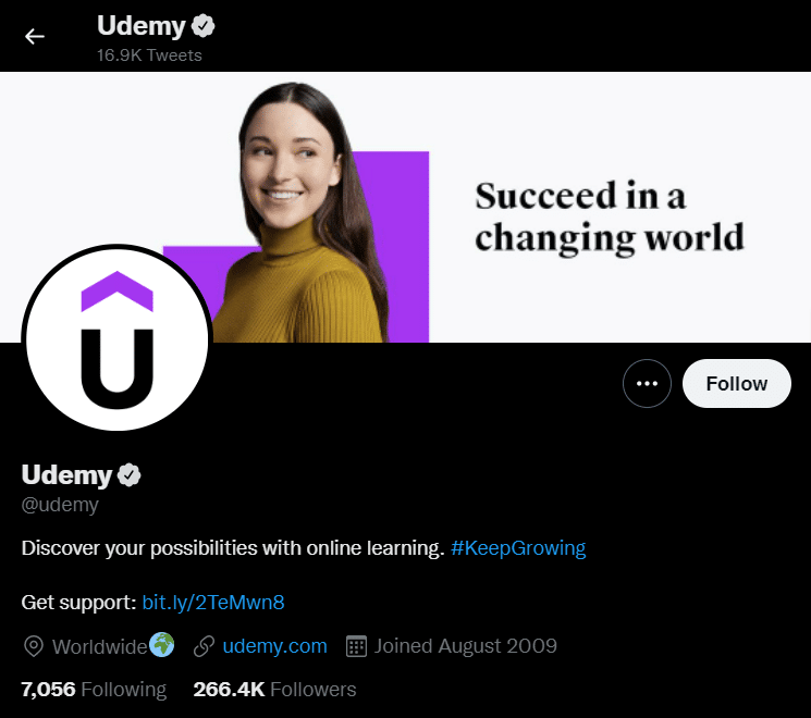 Udemy Twitter