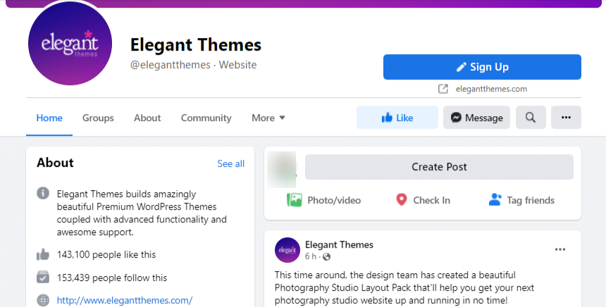 divi theme review - divi theme facebook