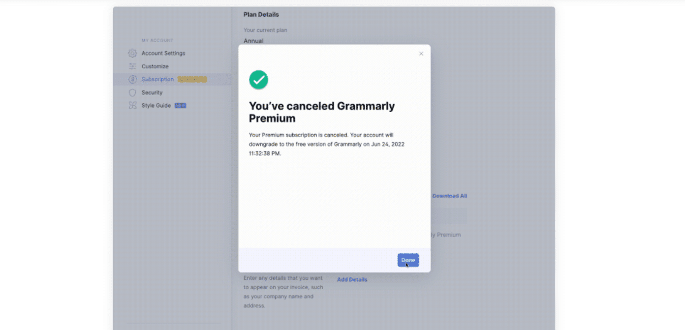 How to cancel a Grammarly subscription