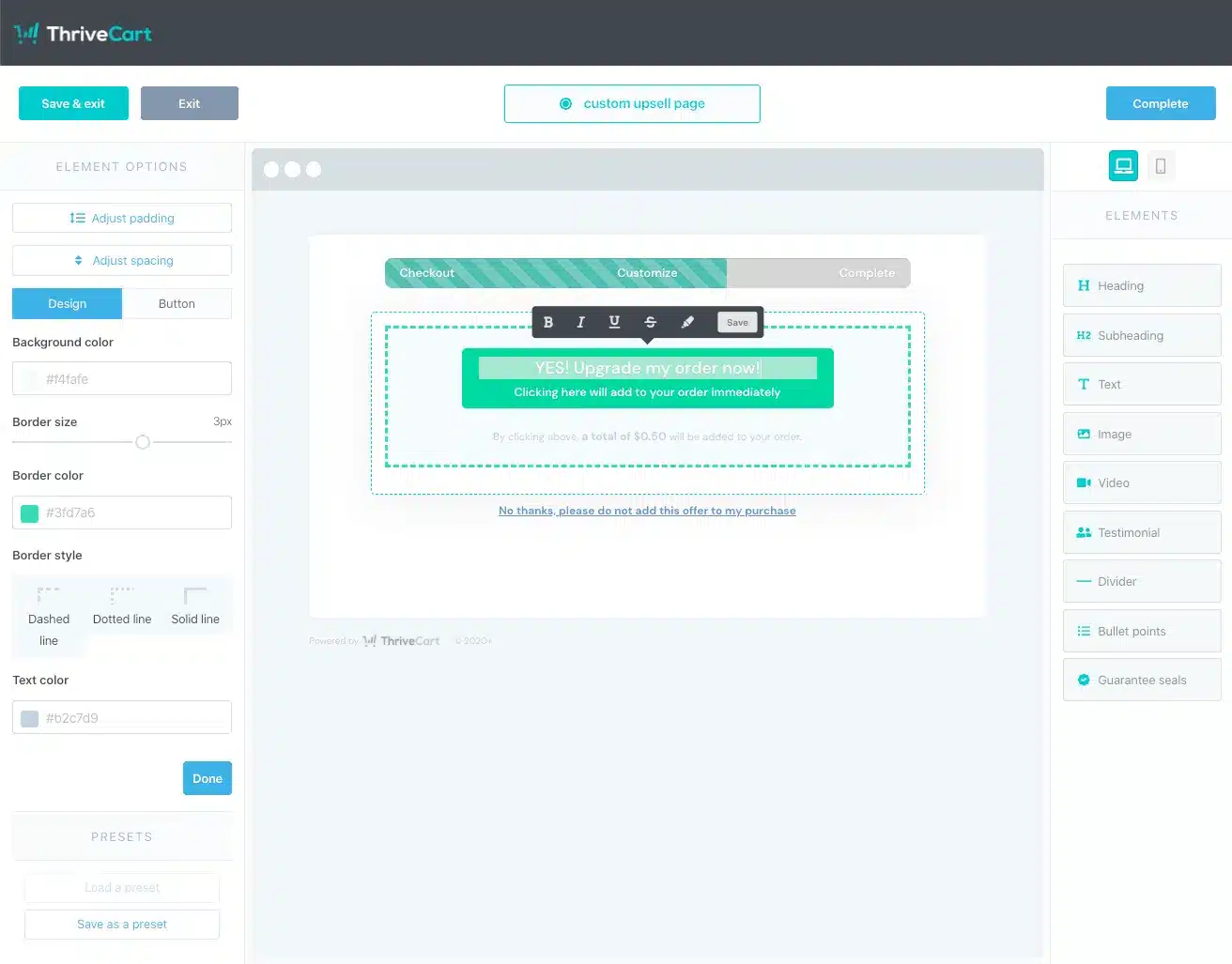 Thrivecart-Dashboard