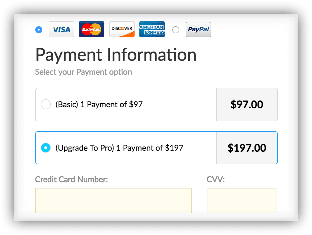 samcart multiple payment options