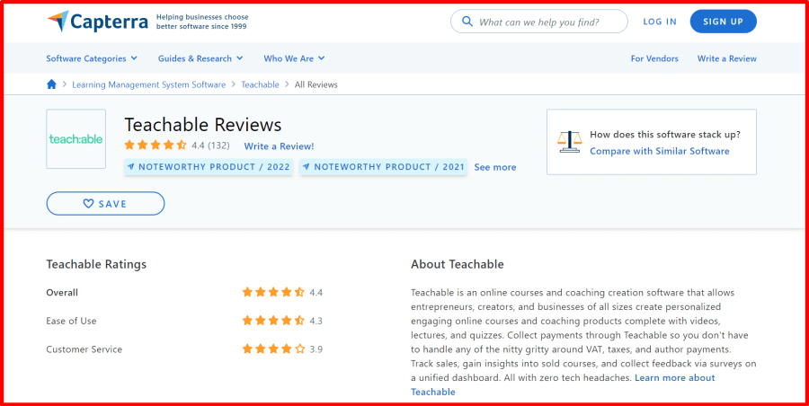 Teachable Reviews on Capterra