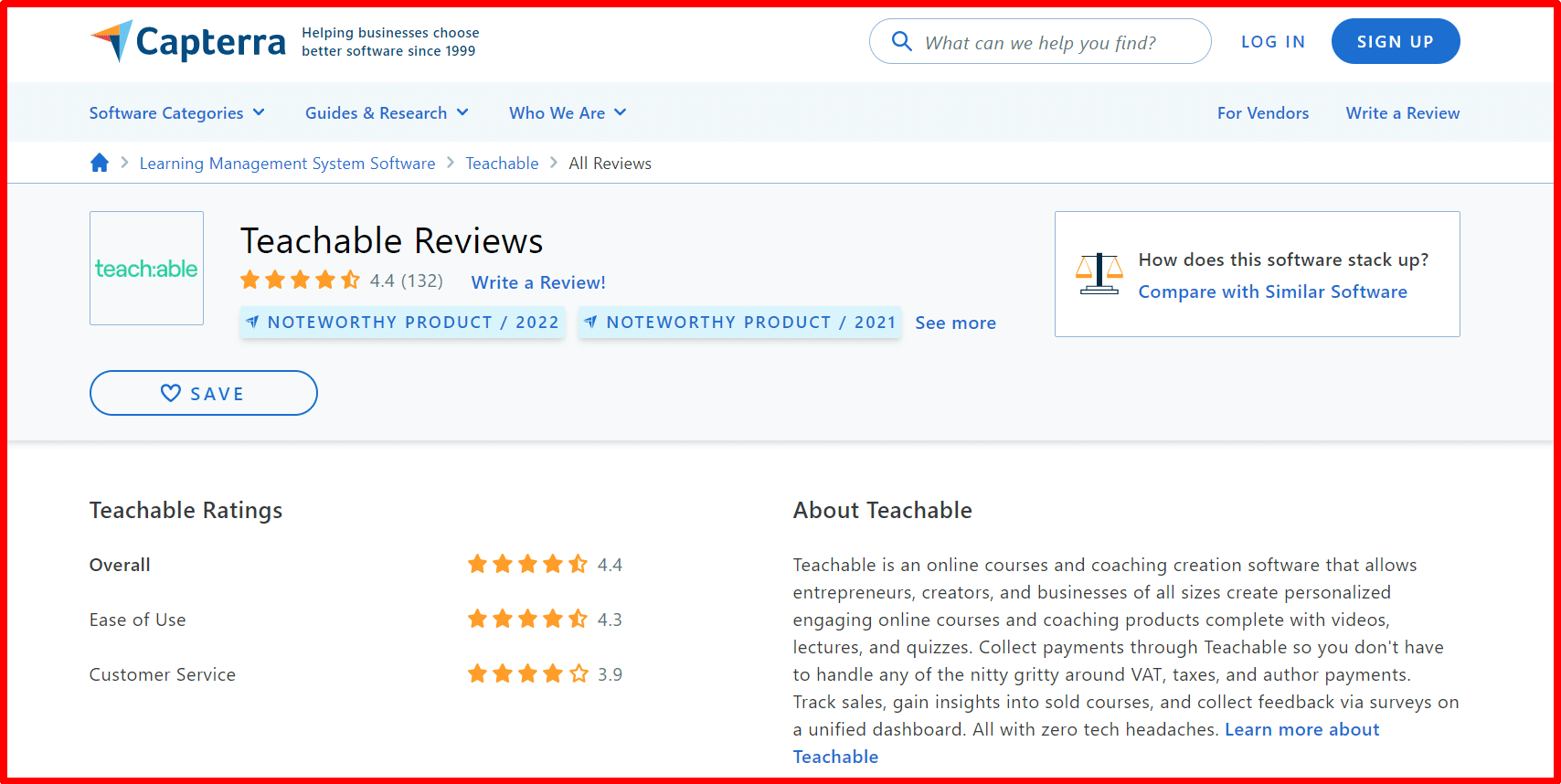 Teachable Reviews on Capterra