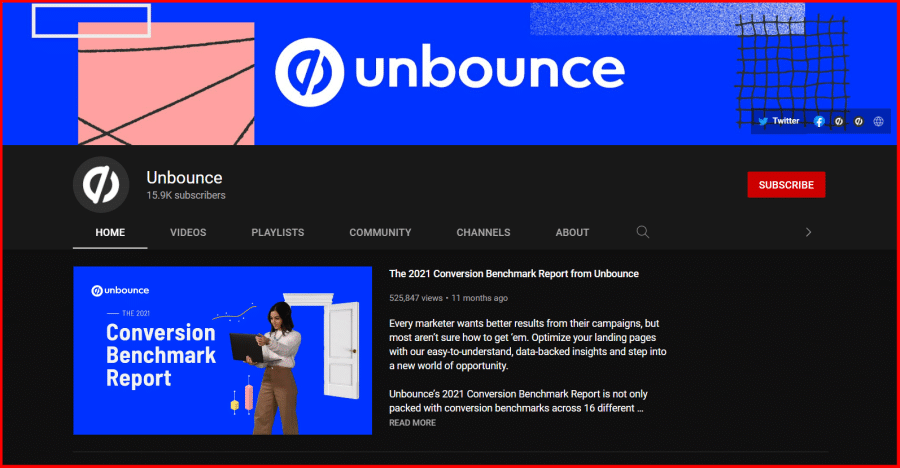 Unbounce YouTube