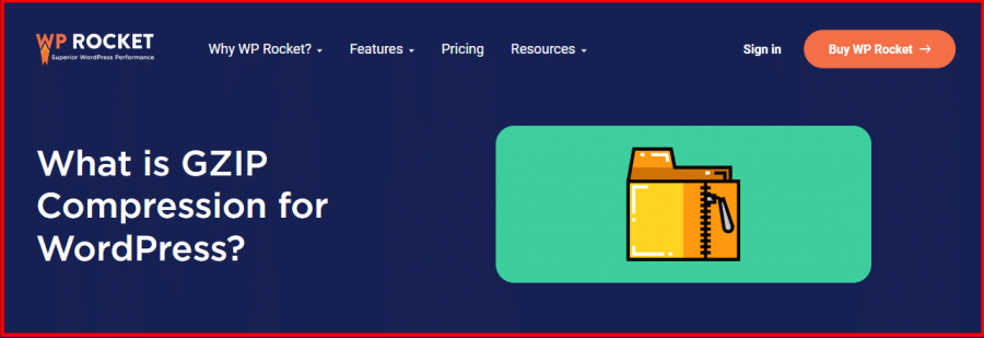 WP Rocket  GZIP Compression Features