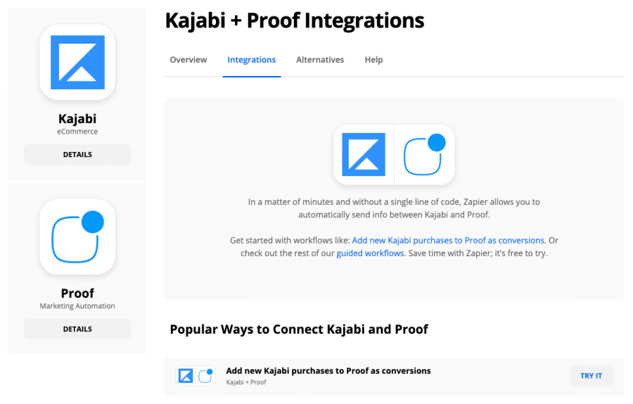 Kajabi integrations