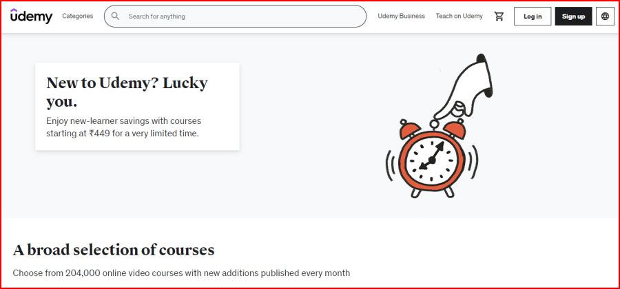 Udemy-Home-Page