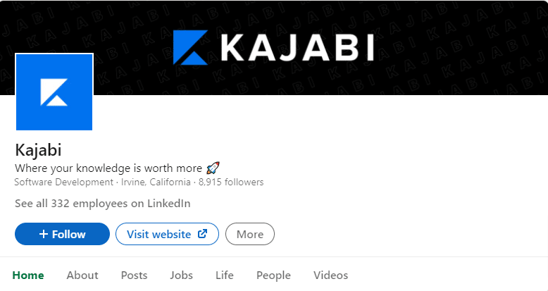 groovefunnels vs kajabi - kajabi linkedin