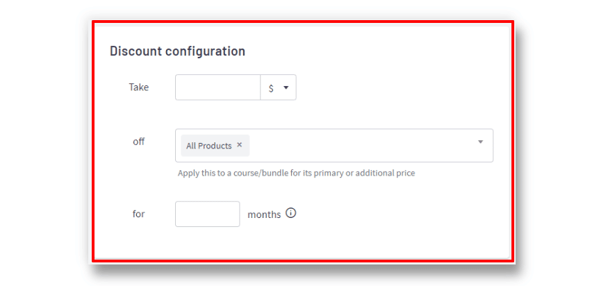 Thinkific-Discount coupon-configuration