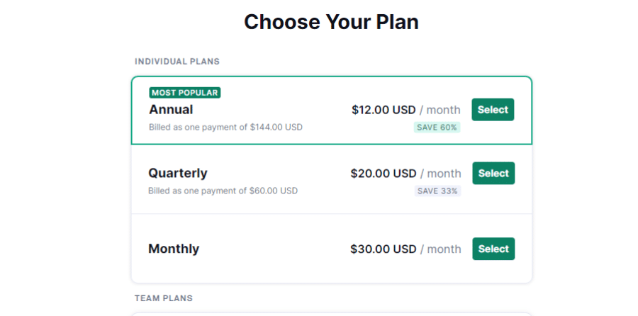 Grammarly Premium plan pricing