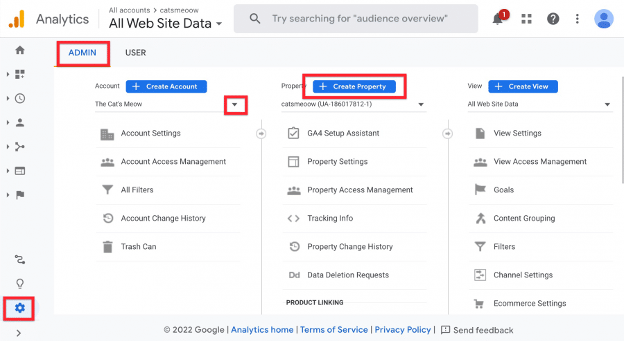 Google-Analytics-create-property