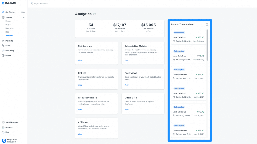 Kajabi-Analytics