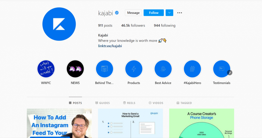 Kajabi-Instagram-Profile