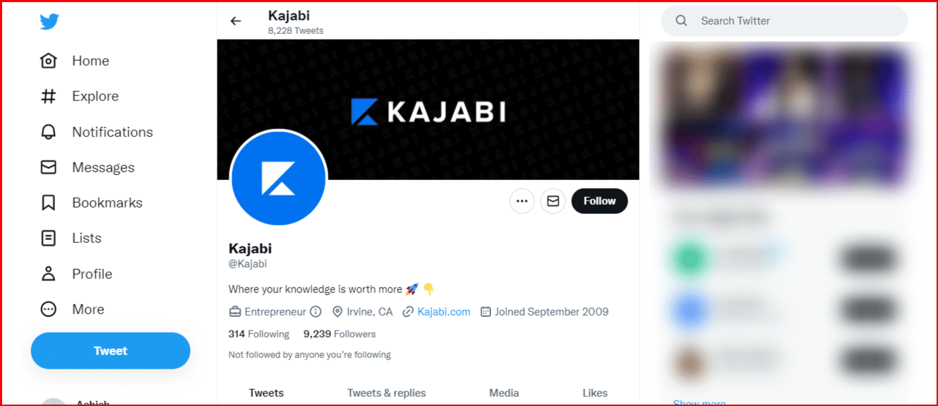 Kajabi-Twitter-Profile