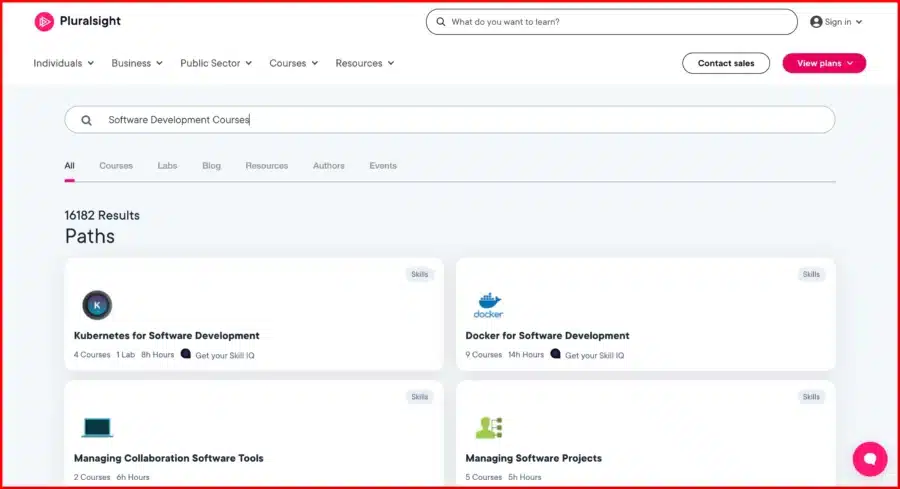 Pluralsight Software Development Courses