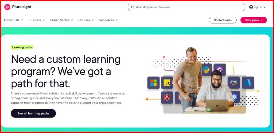 pluralsight learning path feature