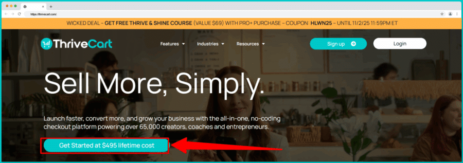 thrivecart lifetime discount deal