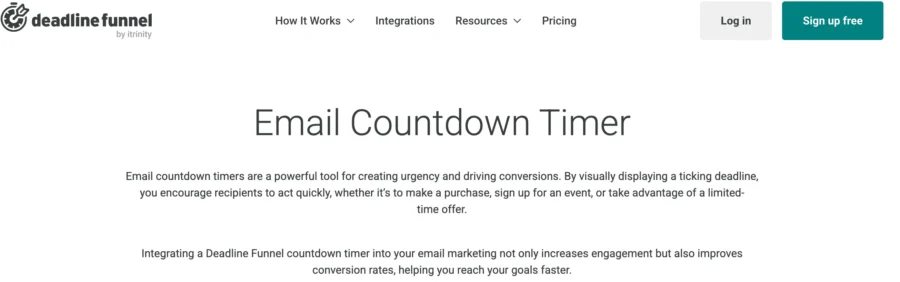 deadline funnel email countdown timer