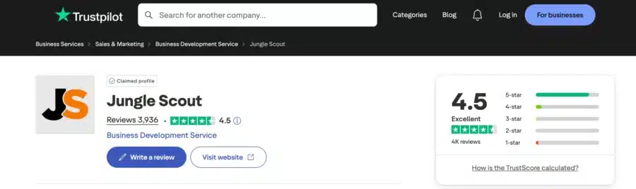 jungle scout trustpilot review