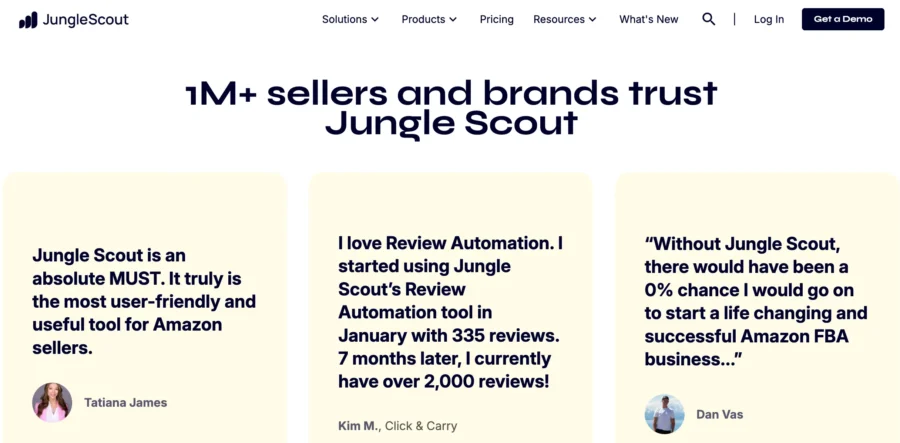 Jungle Scout testimonials
