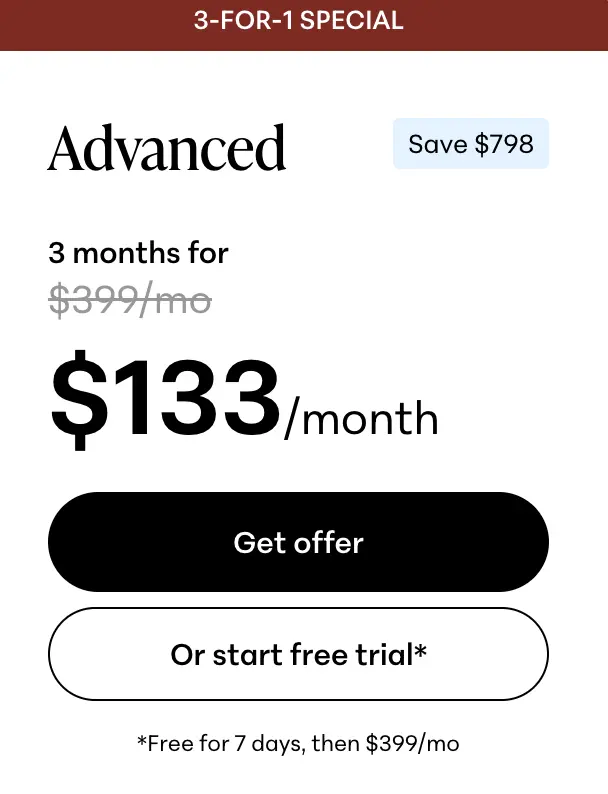 Teachable Advanced plan