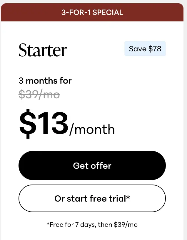 Teachable starter plan