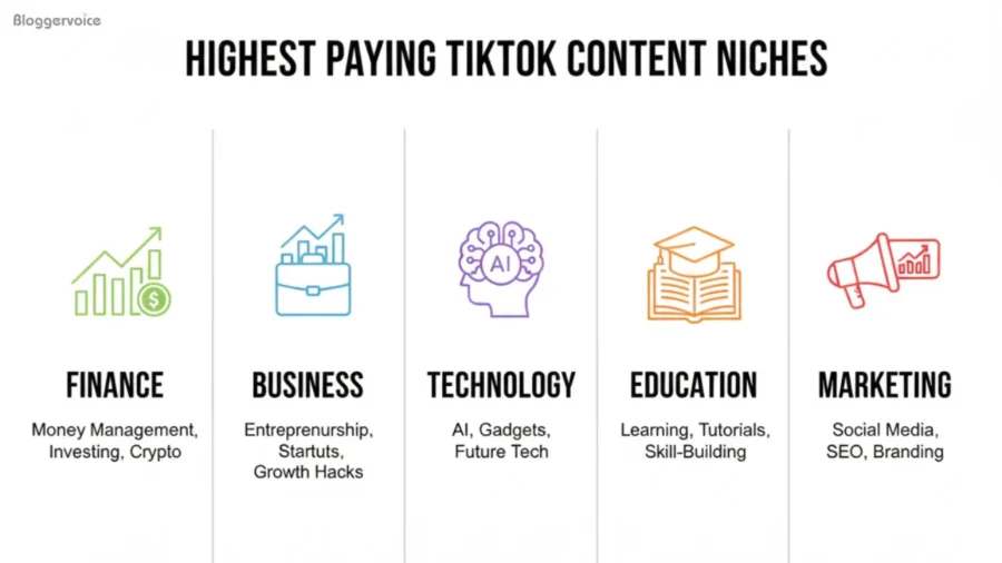 highest paying tiktok content niches