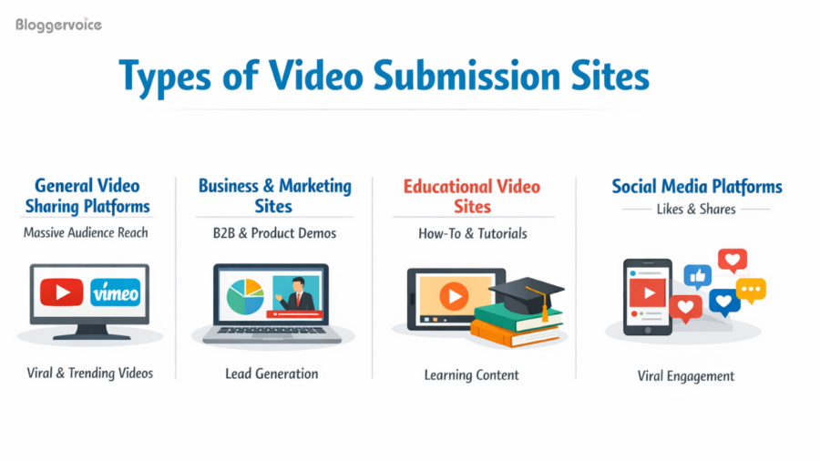 types of vedio submission sites in india